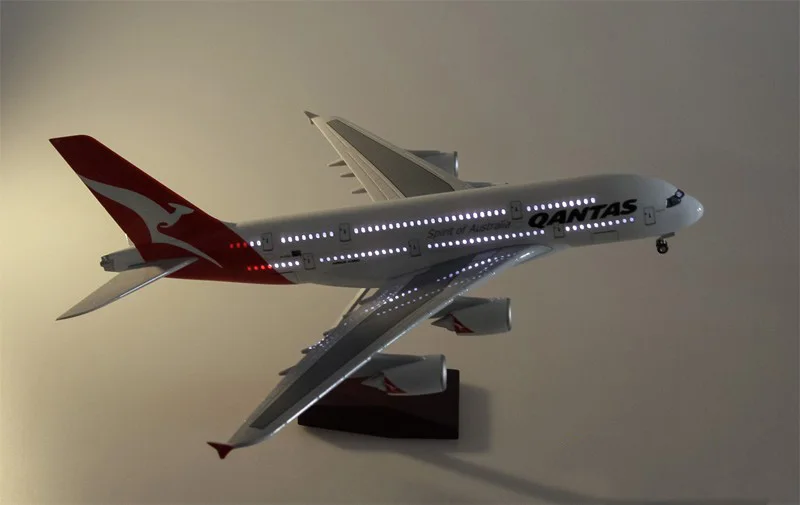 1: 160 литая под давлением модель самолета дух Австралии QANTAS A380 с светильник коллекция колес 380 модели игрушек