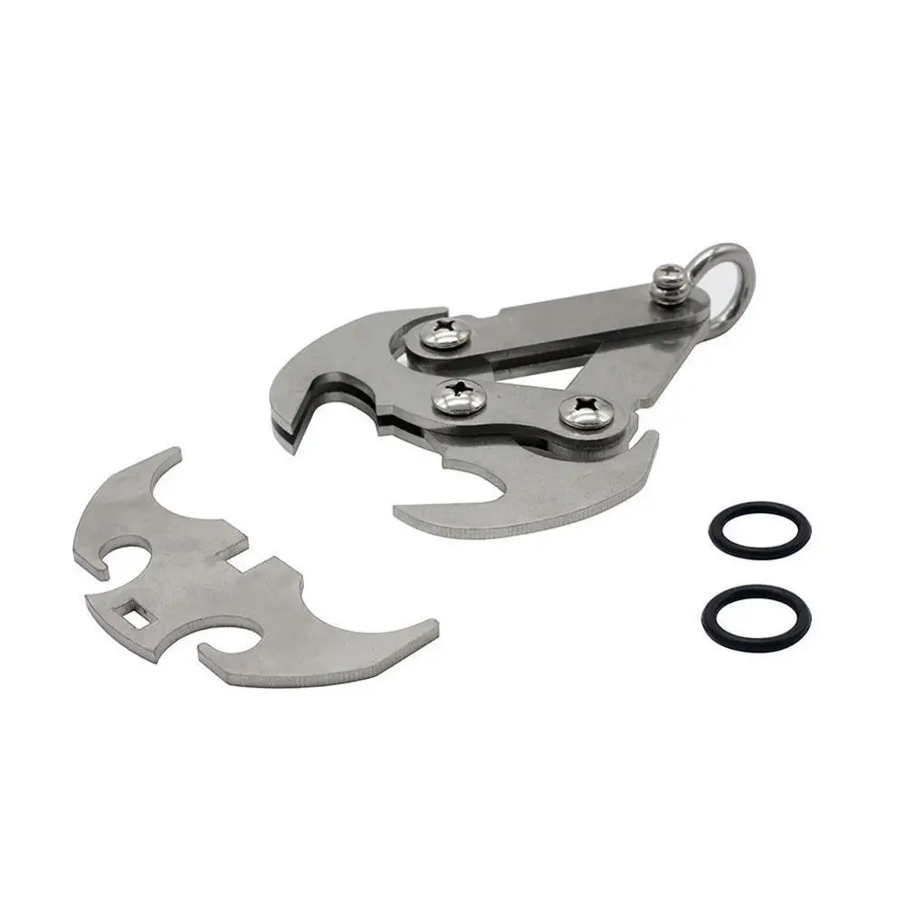

Outdoor Climbing Tool Folding Gravity Grappling Hook Outdoor Climbing Claw Survival Carabiner Tool Kit