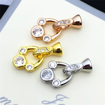 

Jewelry Making Supplies High Quality Copper Zirconia Rhinestone Findings DIY Long Pearls Necklace Pendant Accessories Spacers