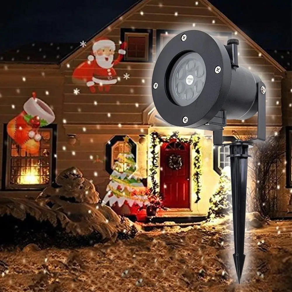 Christmas Projector Light Moving LED Laser Landscape Outdoor Xmas Santa Lamp 