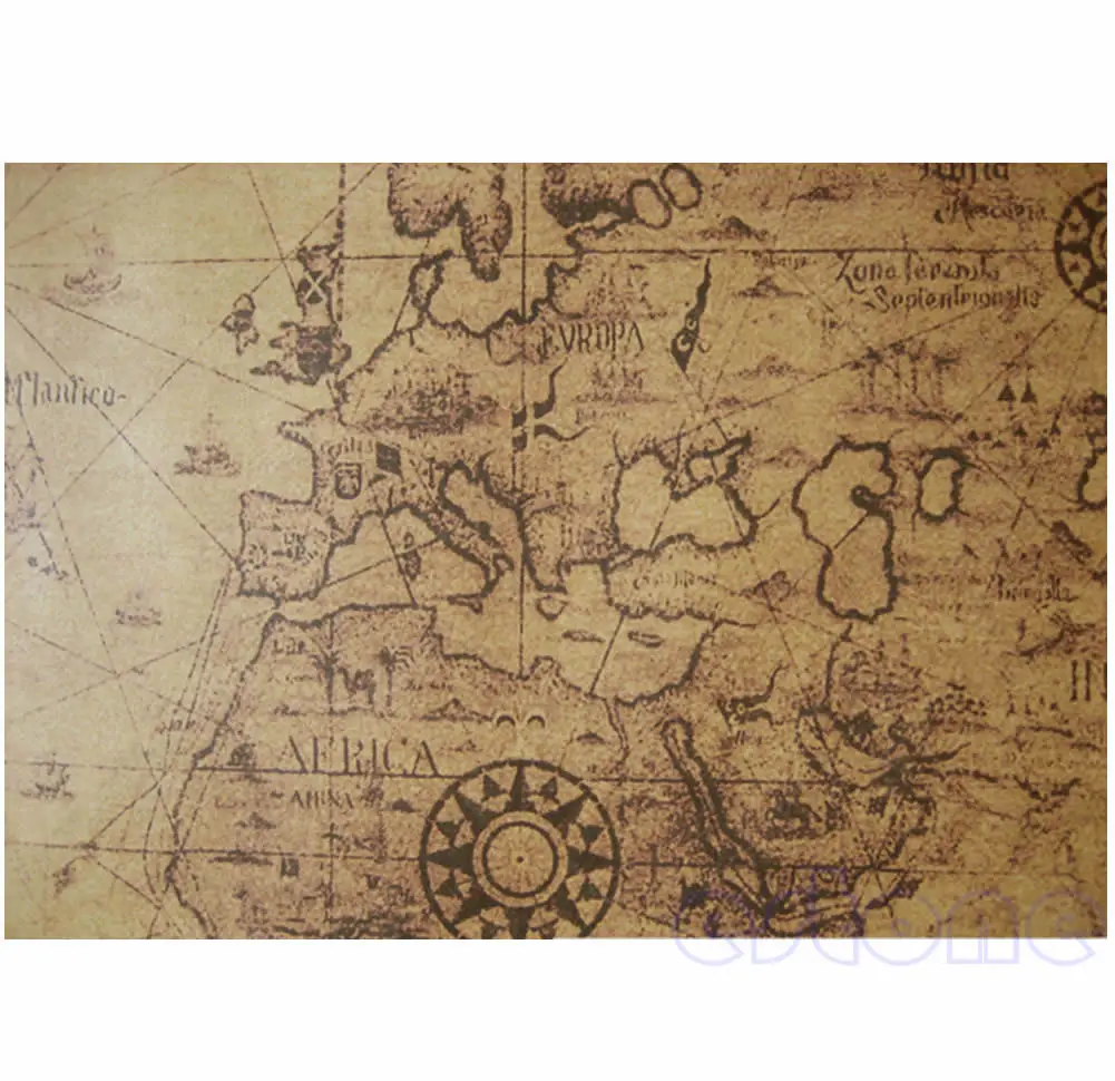 Large Vintage Retro Paper Poster Map Gifts 71x51cm