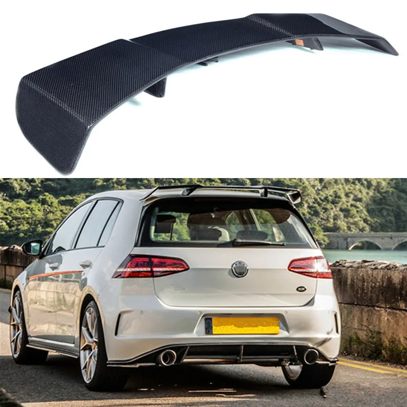 MK7 задний спойлер на багажник из углеродного волокна для Volkswagen VW Golf 7 MK7 GTI R- Revozport Стиль окна задние крылья