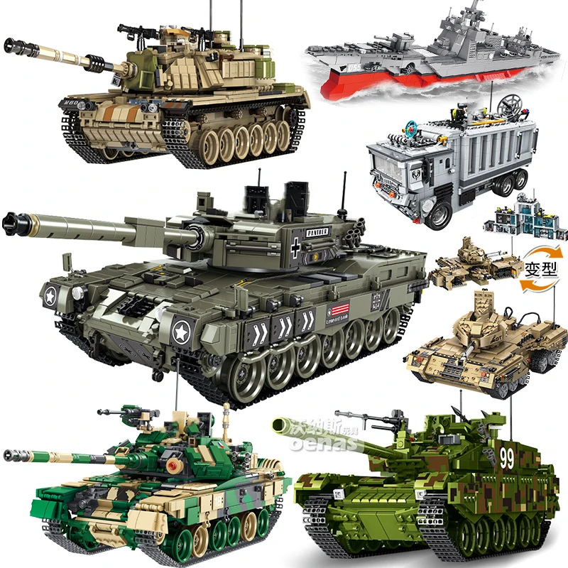 

Military Tanks Compatible Legoed Technic Building Blocks World War 2 1 WW2 USA Russia Germany Army Figures ship Truck Vehicle