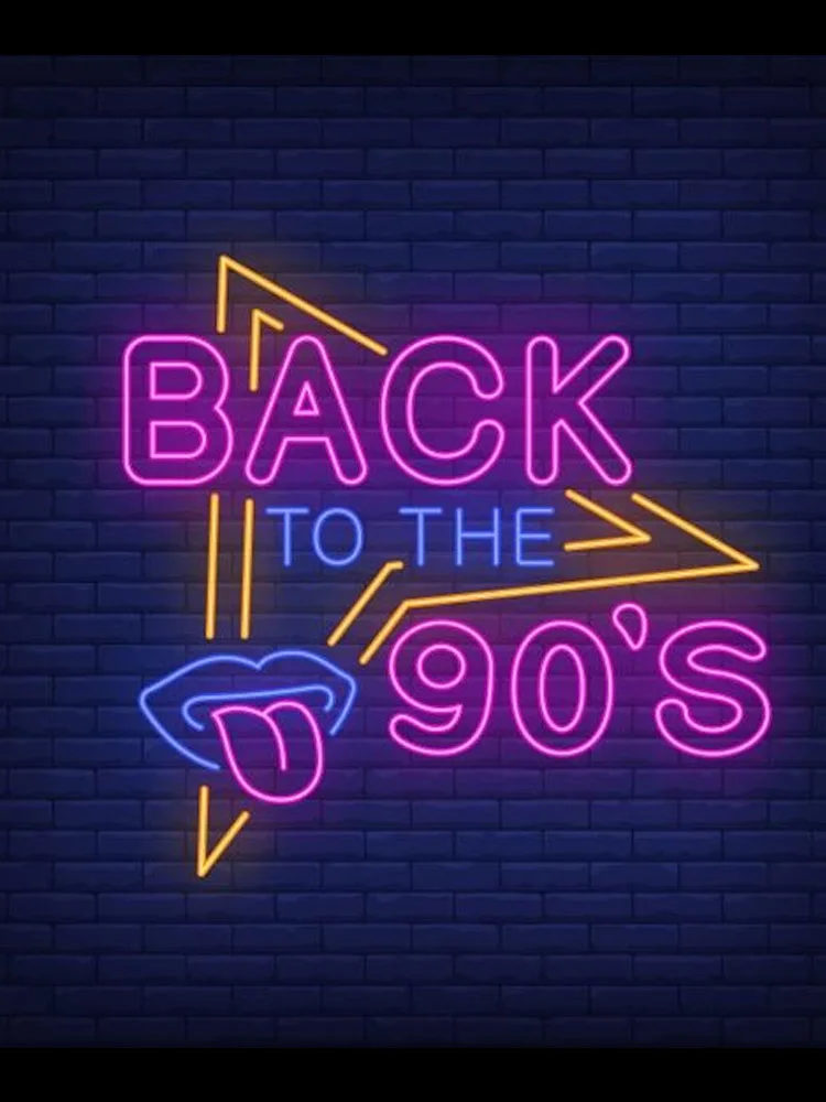 Neon Sign For Back To Nineties Neon Lettering With Lips Personalized handmade home glass tubes custom neon Impact Attract light