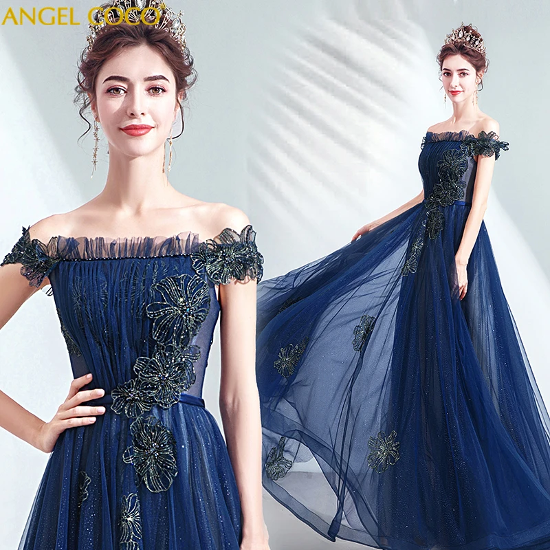 

Long Formal Maternity Dress Evening Gown for Women 2020 Evening Dress Long Royal Blue Party Gowns Dress Lace Up Back robe soiree