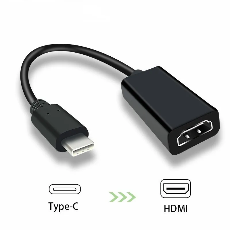 Красный USB type C к HDMI адаптер 4K 60Hz Тип C 3,1 Мужской к HDMI Женский Кабель адаптер конвертер для MacBook Pro huawei мультимедиа - Цвет: Красный