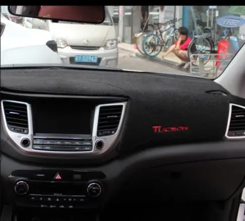Для hyundai Tucson- LHD Приборная панель автомобиля Избегайте Light Pad Инструмент крышка платформы стол коврик ковры аксессуар