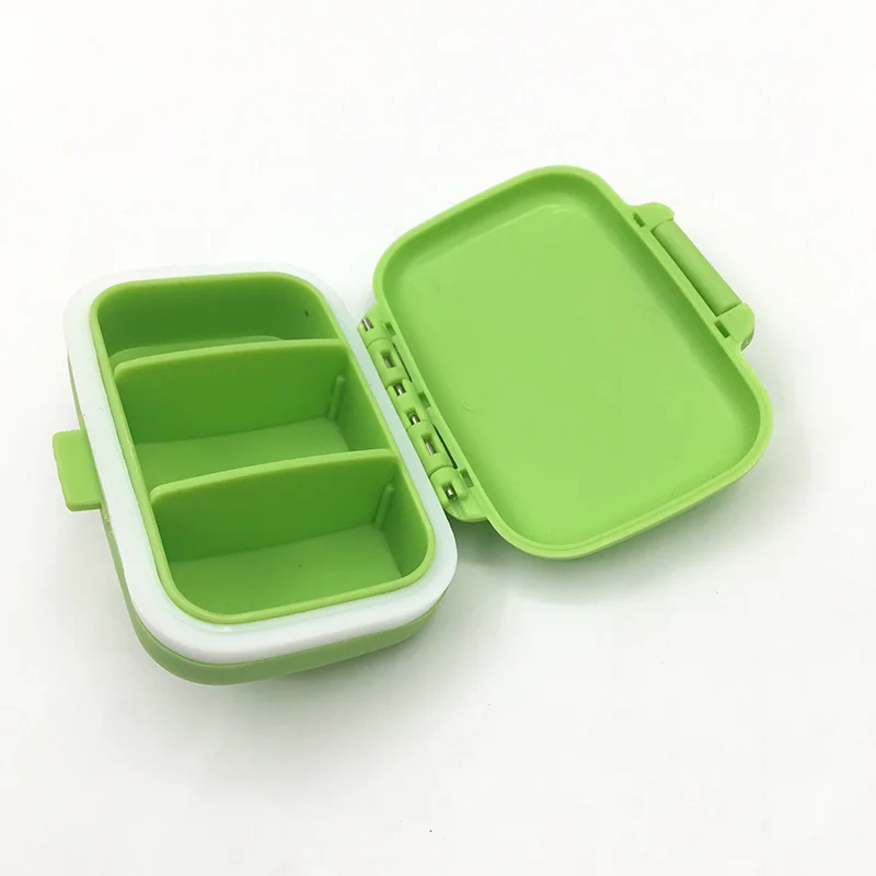 Green Чехол для таблеток, органайзер для таблеток, чехол, портативный, 7 дней, 3 сетки, для путешествий, медицинские препараты, контейнер для хранения таблеток, медицинская коробка, Pastillero - Цвет: Green