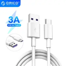 ORICO – câble USB 3A de Type C pour recharge rapide, cordon de chargeur pour téléphone portable, compatible avec Huawei P30 Mate 20 Pro Xiaomi Mi 9 HTC Macbook LG G5