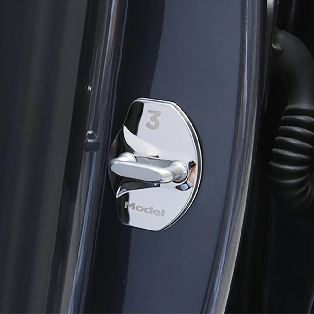 Защитная крышка из нержавеющей стали на 4 двери для Tesla Model 3 Y углеродного волокна