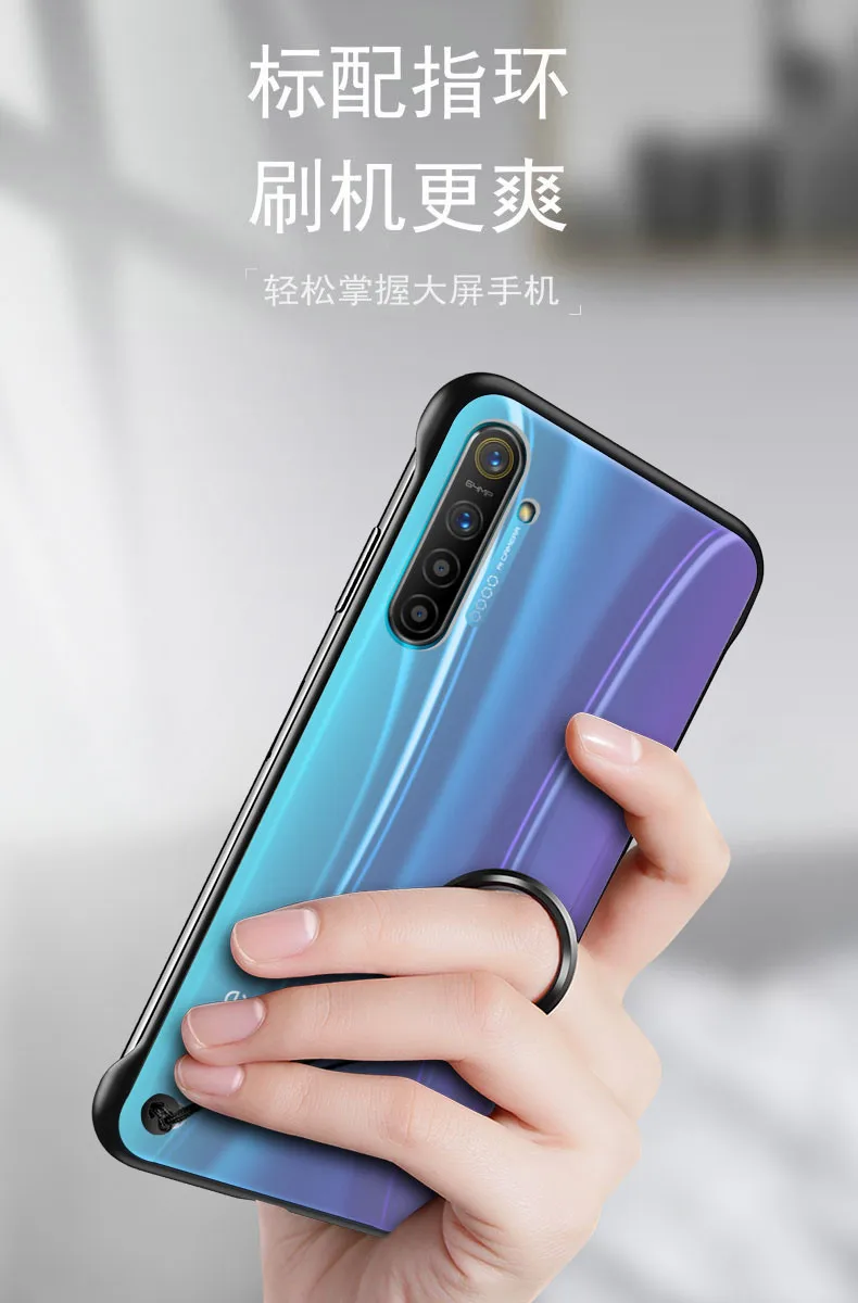 Безрамный чехол накладка из жесткого поликарбоната для OPPO Reno Ace 2Z 2F Realme XT X2 Pro 6 5 X