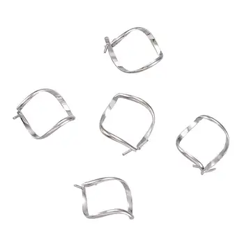 

5pcs Platinum Tone Brass Pinch Bails Ice Pick Pendants Twist Bail for Half-Drilled Beads Dangle Earrings Handmade Jewelry Making