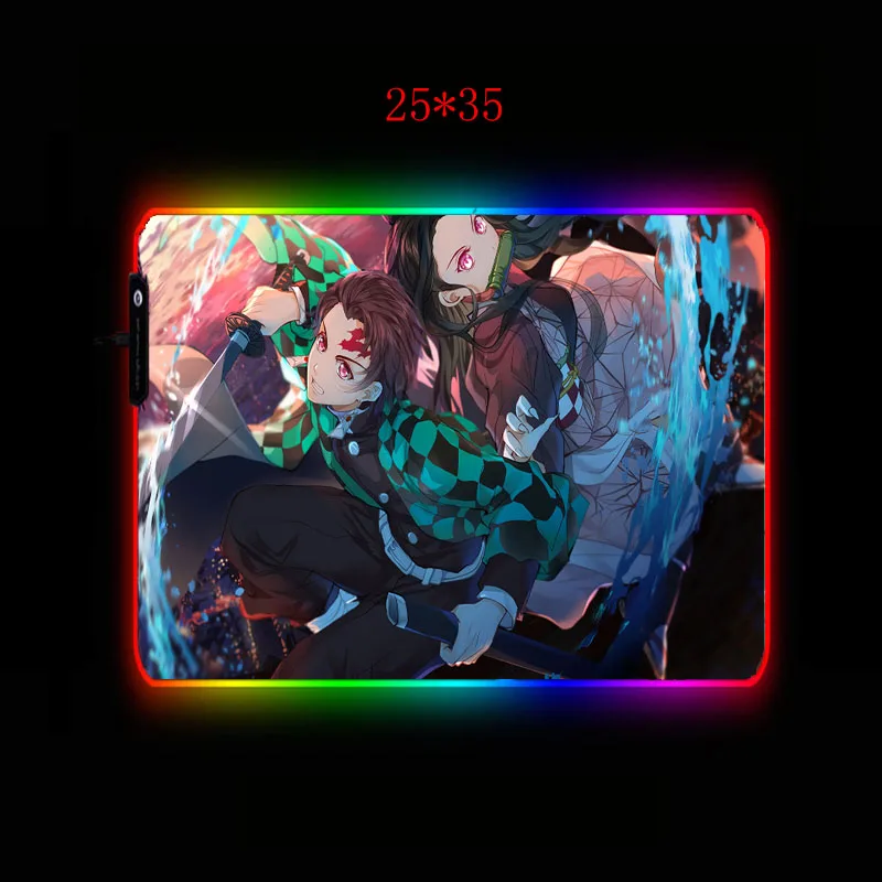 Yuzuoan пользовательский Ghost Face Blade RGB коврик для мыши геймер удобный контроль LED7-Color освещение RGB настольный компьютер клавиатура Коврик