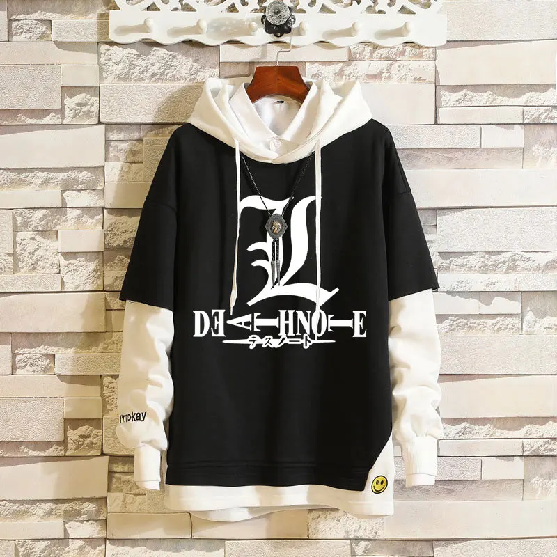 death note Спортивные толстовки Топ поддельные из двух частей аниме Феи хвост атака на Титанов Overwatch косплей костюмы, свитер с капюшоном для женщин и мужчин - Цвет: death note
