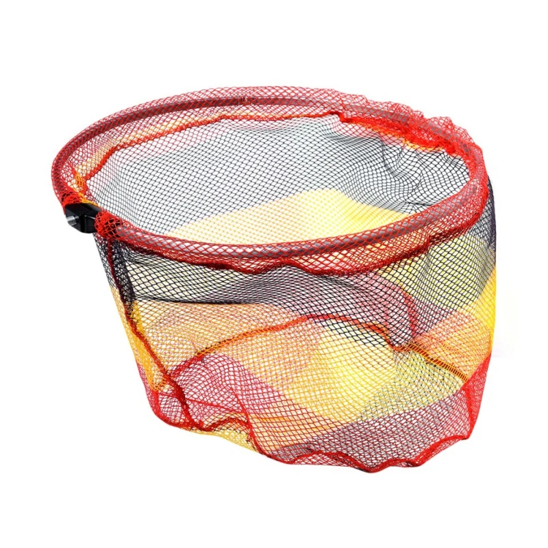 

Folding Aluminum Alloy Fish Mesh Head Frame Colorful Nylon Coarse Fishing Hand Landing Net Head Kayak Boat Stream Outdoor Travel
