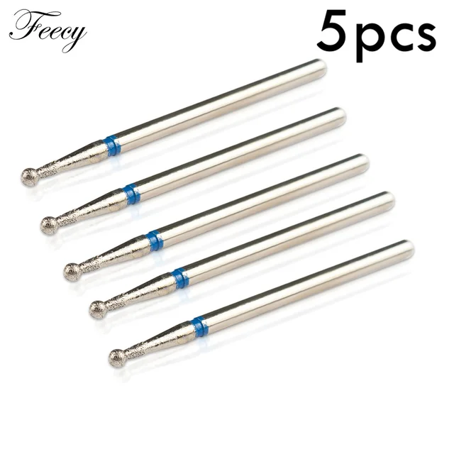 5pcs Diamond Nail Drill Bit Kits Mill Cutter All For Manicure Machine Bit Tools Accessories Cuticle Clean For Removing Nail Gel B