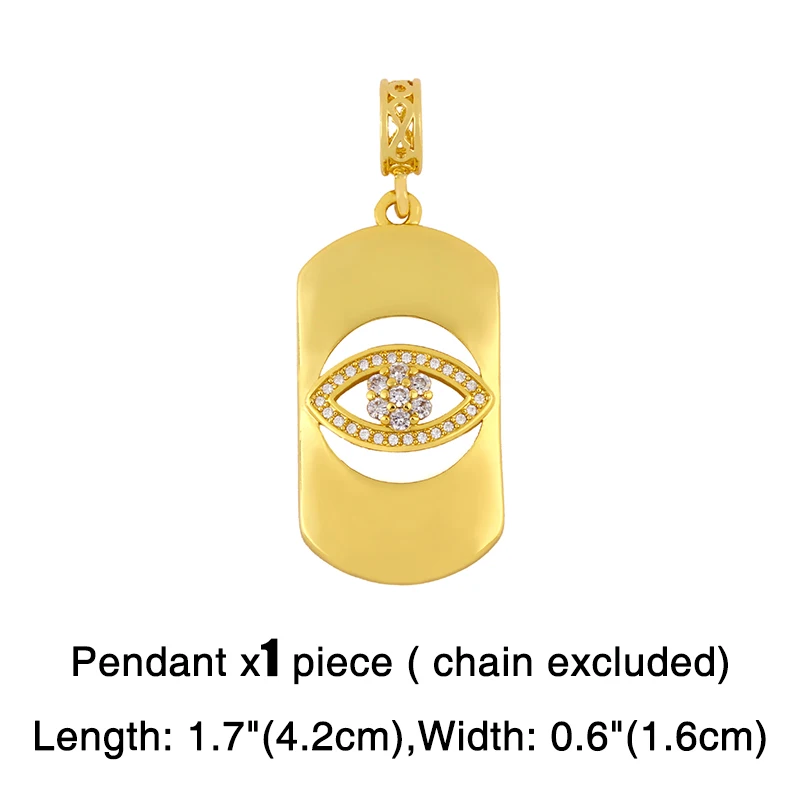 FLOLA Gold Chain Evil Eye Necklaces For Women Crystal Heart Necklace Pendants CZ Zirconia DIY Charms Handmade Jewelry nker38