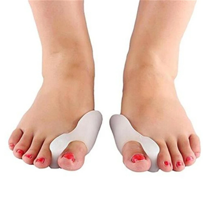 1 Pair Gel Silicone Bunion Corrector Big Toe Separators Straightener Spreader Foot Care Tool Hallux Valgus Pro Massager