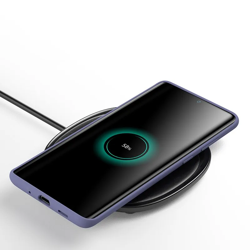 Жидкий силиконовый мягкий чехол для Samsung S20 FE A40 A50 A70 A51 A71 S8 S9 S10E Plus Galaxy Note 20 UItra 10