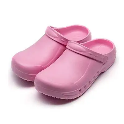 Противоскользящая обувь для хирургии унисекс медицинская обувь Больничная лаборатория салон красоты стоматологическая клиника аптека Доктор Медсестры рабочие Тапочки - Цвет: pink
