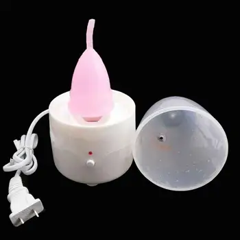 

Silicone Menstrual Cup Sterilizer Automatic Timing Disinfection Box Cleaner and light weight, easy to carry for outdoor places.