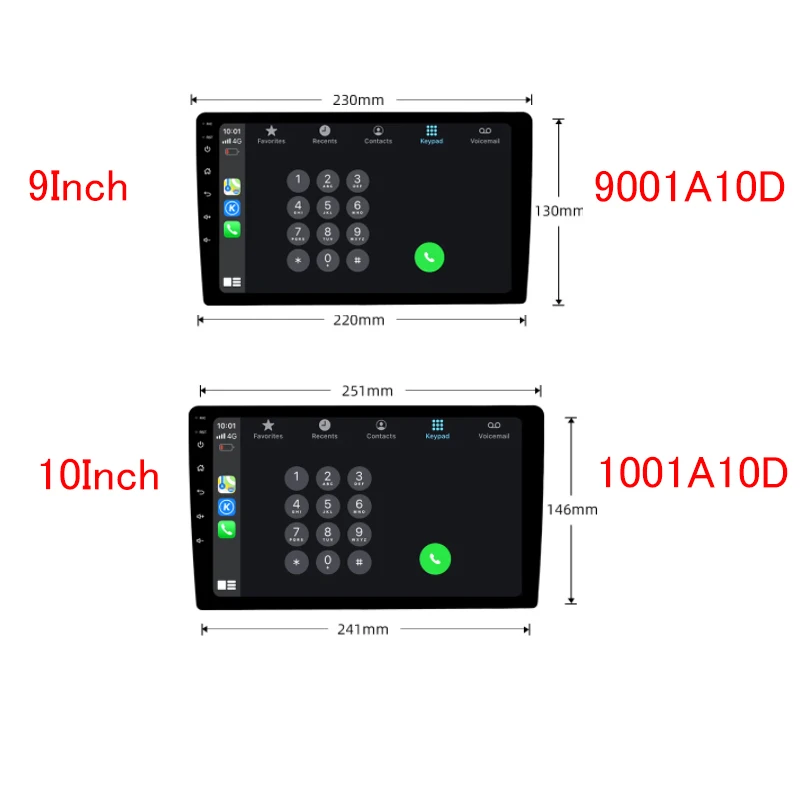 PEERCE Wifi BT Carplay 9/10 Inch DSP RDS Android 10 Multimedia HiFi Video Player GPS Navigation Car Radio Stereo Anto AHD