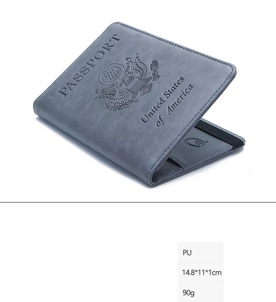 RFID, Ретро стиль, Обложка для паспорта, держатель для ID, банковских карт, из искусственной кожи, бизнес чехол для кредитных карт, для женщин и мужчин, кошелек, аксессуары для путешествий