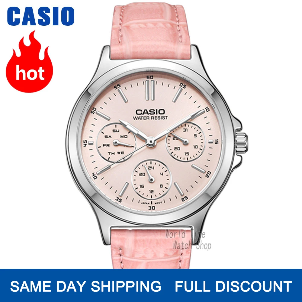 Часы женские Casio наручные часы Set top brand люкс 30м Водонепроницаемые кварцевые