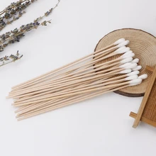 100 шт./компл. 6 ''ватные тампоны деревянной ручкой аппликатор ватная палочка для заживления ран ремесла R3MF
