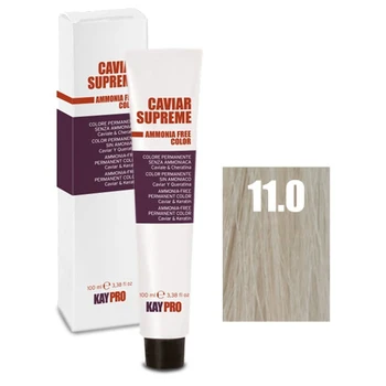

Cream hair dye KayPro, CAVIAR SUPREME, 11.0, very light platinum blonde, 100 ml
