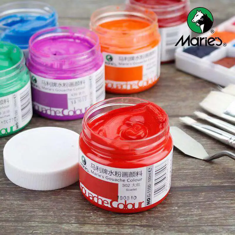 100ml/bottle of large-capacity gouache paint hand-painted poster graffiti paint colorful school art watercolor 42 colors