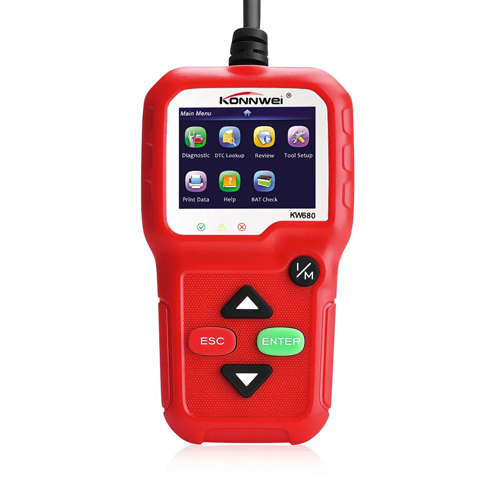 Vehemo OBD2 автомобильный сканер для диагностики для KONNWEI KW680 Универсальный Автомобильный диагностический двигатель чтение код инструмента ошибки