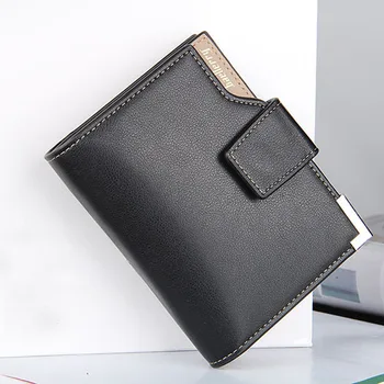 

Pu Leather Business ID Credit Card Holders Vintage Men's Wallets Hasp Bifold Wallet Men Solid Short Clutch Purses Cards Purse