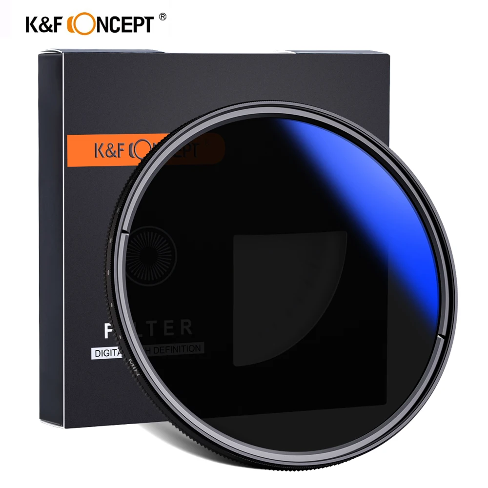 K & F CONCEPT ND2-ND400 переменный ND-фильтр 37-82 мм многослойный Регулируемый фейдер для