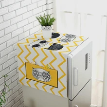 Печатная Толстая хлопковая и льняная мультяшная ткань холодильник крышка Ткань стиральная машина Пылезащитный колпак ZJM9188