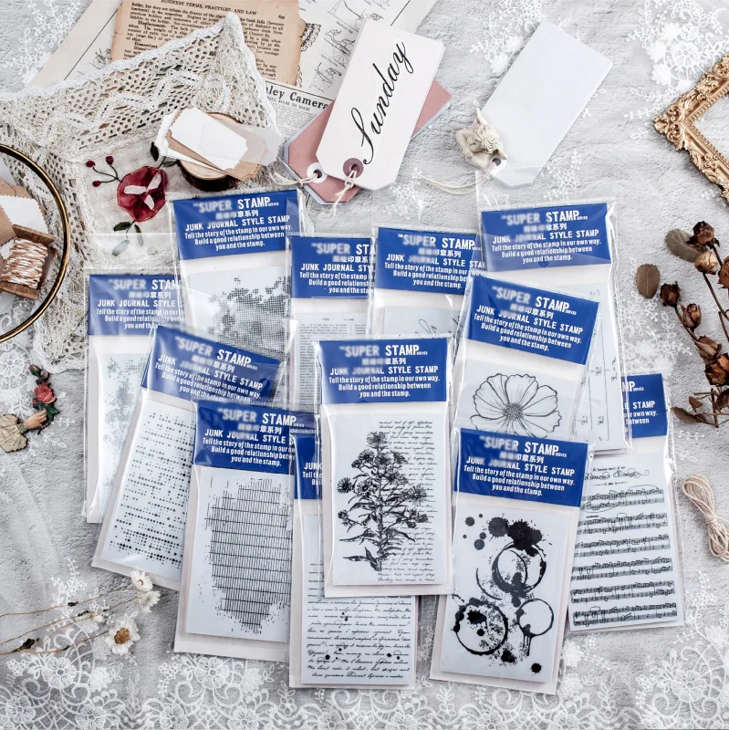 

12PCS Vintage Plant illustrated Bullet Journal Diary Paper Decorative Letter Stickers Scrapbooking School Supply Stationery