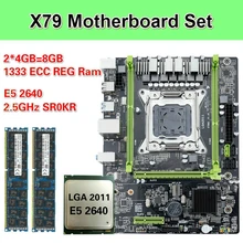 Kllisre X79 M3 материнская плата с Ксеон LGA2011 E5 2640 2 × 4 ГБ = 8 Гб 1333 МГц DDR3 память ECC Reg