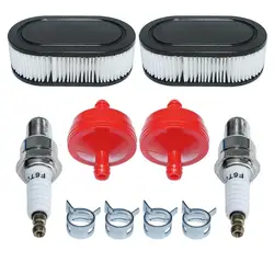 Filtro de ar filtro combustível spark plug kit braçadeira para troy bilt tb370 tb330 tb230 cortador de grama briggs & stratton 550e 550ex 500ex motor
