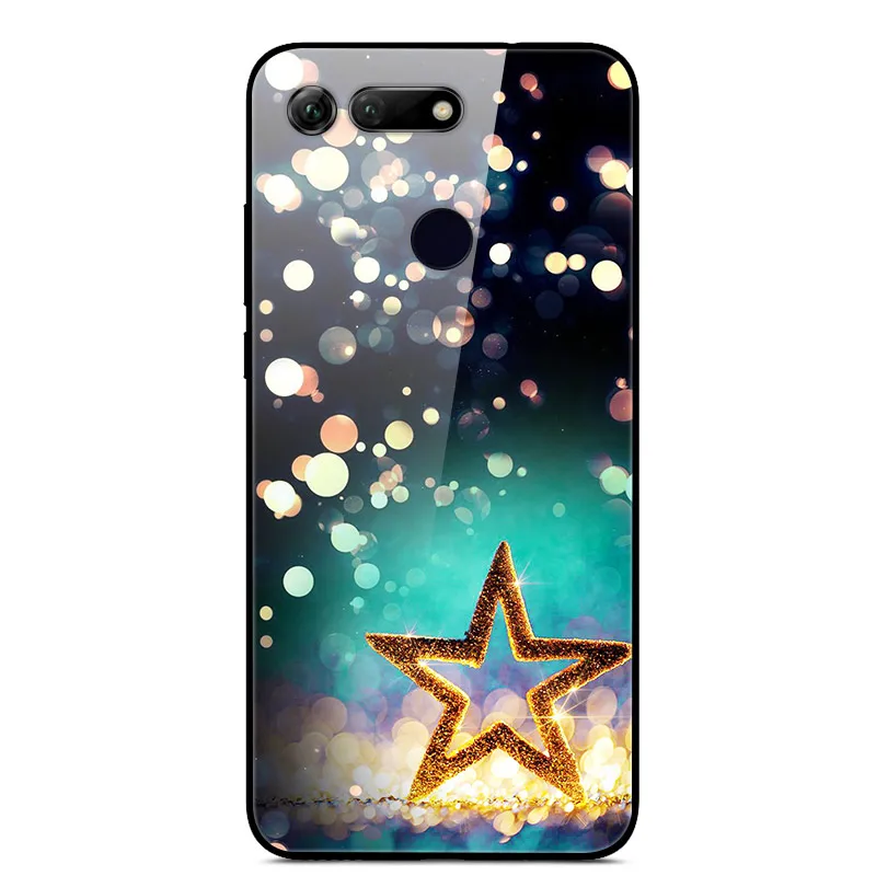 Молочно-Белый Чехол для huawei Honor View 20 20 S, закаленное стекло с принтом, чехол для huawei Honor 20 S, MAR-LX1 чехол для huawei View 20 V20 - Цвет: Молочно-Белый