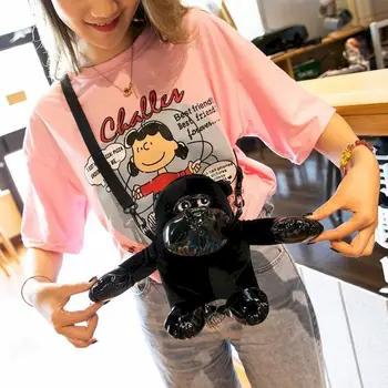 

Chimpanzee cartoon small bag female bag new 2020 cute monkey bag plush doll doll shoulder messenger bag