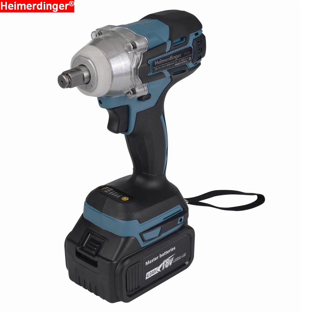 Electric Rechargeable Brushless Impact Wrench Cordless with one 18V 4