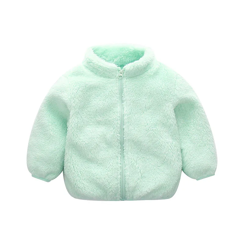 VFOCHI куртка с имитацией ягненка для мальчиков и девочек зимнее детское ветрозащитное пальто Одежда для детей теплый жилет унисекс для мальчиков и девочек с имитацией ягненка - Цвет: Light Green