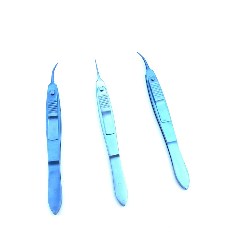 

1 шт. Титан кормовой Castroviejo крепежные щипцы прямые/влево/вправо офтальмологических хирургических инструментов