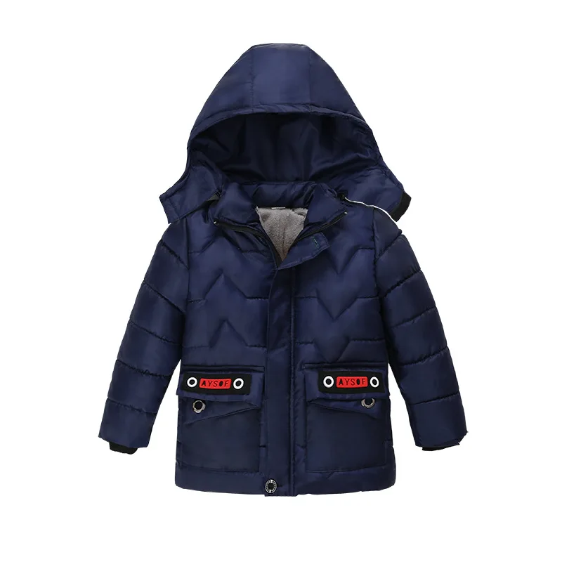 

Autumn&winter Kids Warm long Outwear fashion Children Cotton coats boys coat Children's winter jacket 2019 New Cotton coats