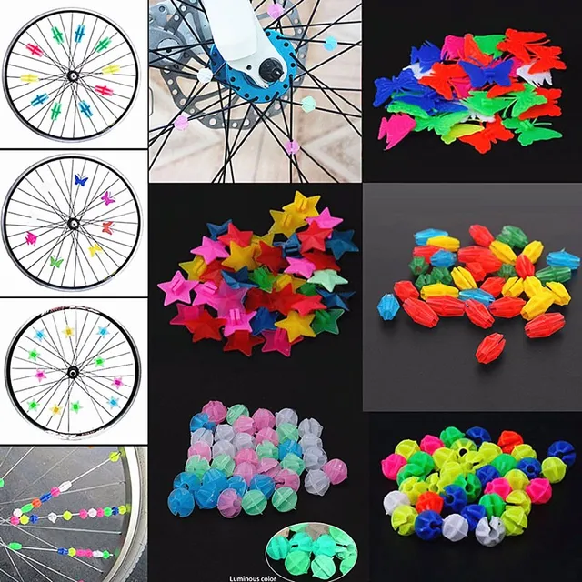 36PCS/Set New Bicycle Wheel Spoke Plastic Beads Multi Color Children Clips Decoration Bike Cycling Accessories Kids Gifts 1