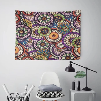 

Striking Geometric Pattern Wall Hanging Living Room Bedroom Home Decoration Curtain Tapestry Outdoor Camping Polyester Blanket