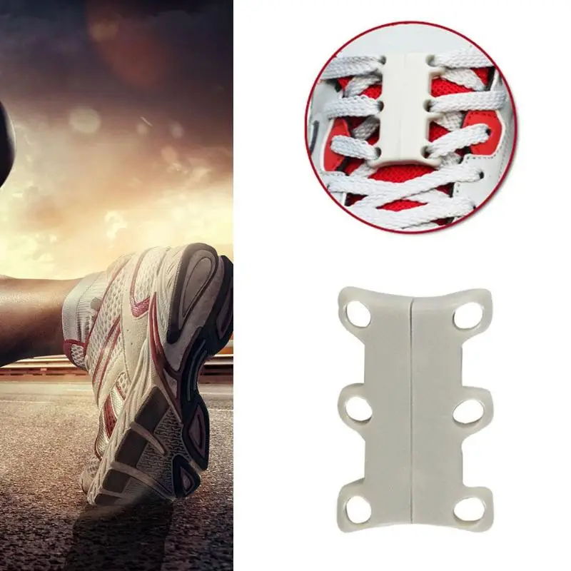1Pair Magnetic Lazy No-tie Shoelaces Buckle for Sneakers Quick Closures