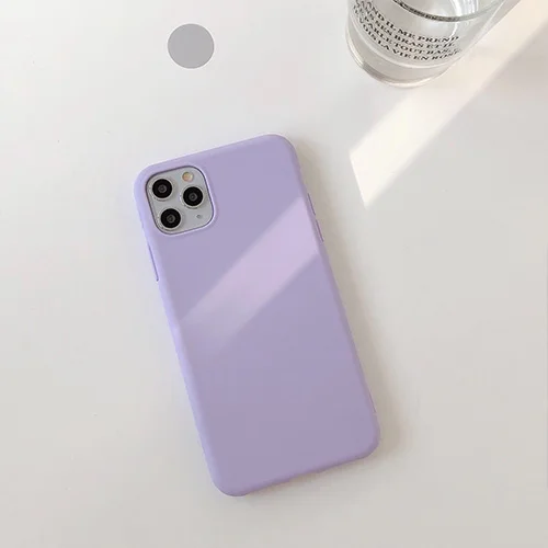 best iphone 12 case Fashion Solid Color Style Soft IMD Soft Silicone Phone Case For iphone Xs XR 12 Mini 11 Pro Max SE 6s 7 8 Plus Purple Back Cover cool iphone 12 cases