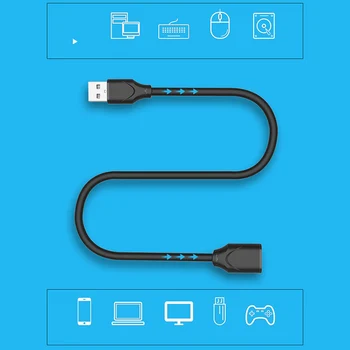 

USB 2.0 AM To AF Extension Cable High Speed Extension Cord for Computer Mouse Keyboard NC99
