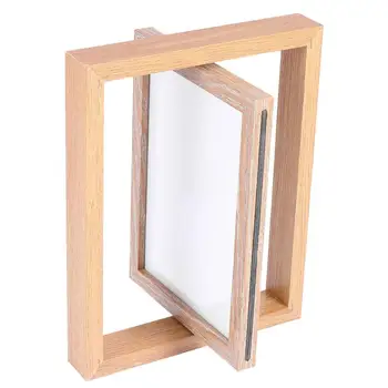 

Retro 7 Inch Photo Frame Wooden Picture Frame Chic Photo Holder Home Desktop Decoration for Bedroom Living Room (Single Frame)
